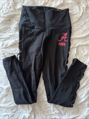 Alabama A pink logo PINK by Victoria's Secret Black cross cross Leggings